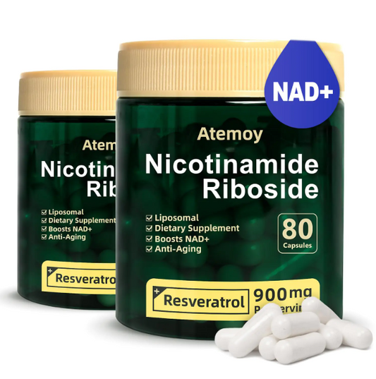 ATEMOY NAD Supplement - NAD Nicotinamide Riboside Resveratrol 900mg Liposomal Nicotinamide Riboside 900 Quercetin - High Purity NAD+ Supplement for Energy Focus - 160 Capsules